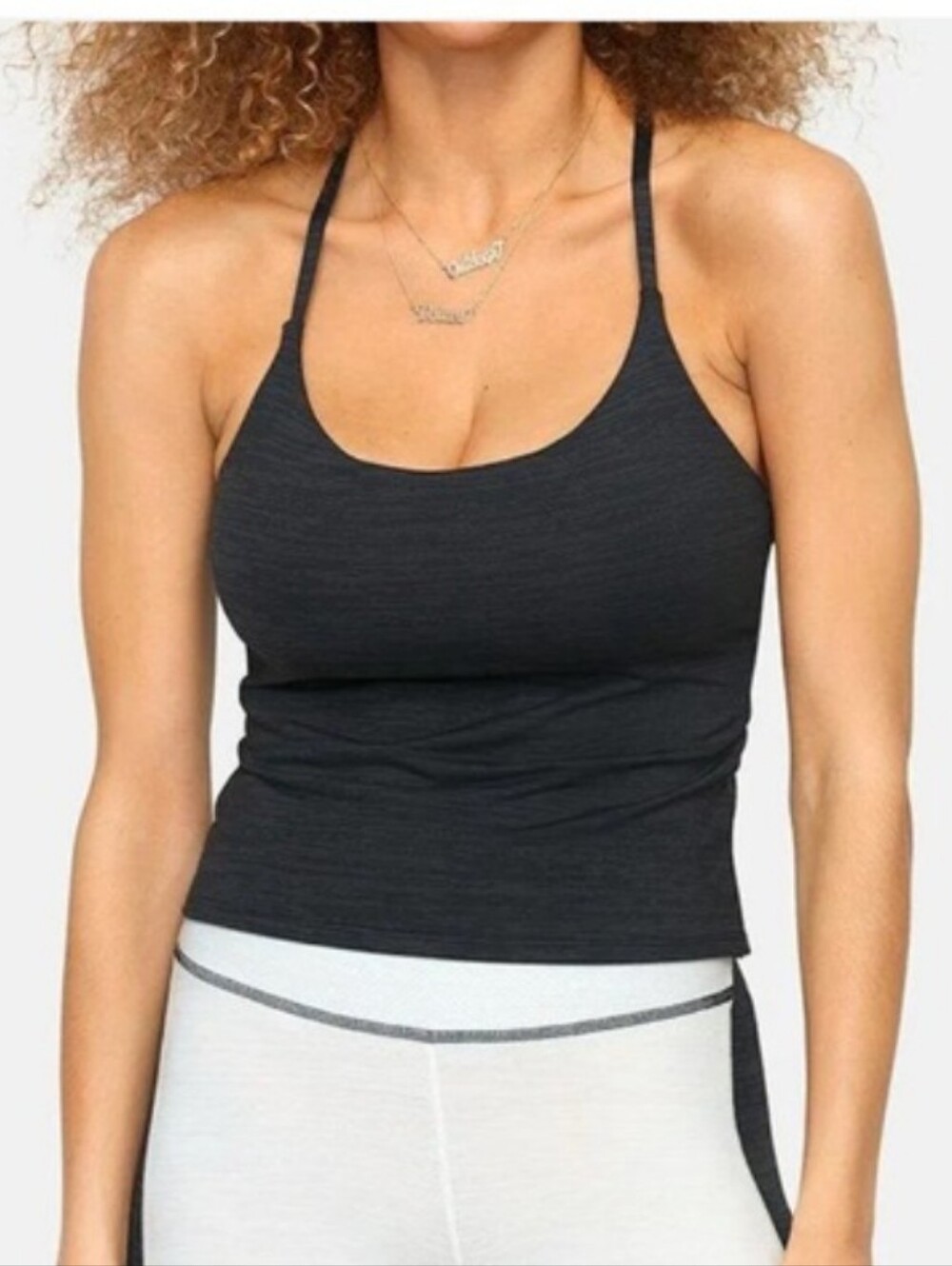 Outdoor Voices Charcoal Racerbank Workout Tank M
